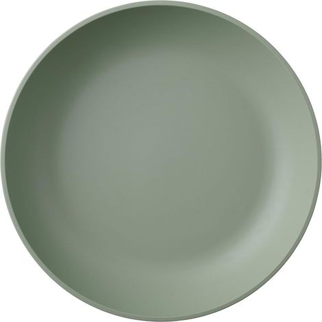 Assiette creuse Silueta - Lavable au lave-vaisselle et résistant au micro-ondes - Assiettes en plastique - Assiettes plates - Vaisselle - 21 cm - Nordic sage (1/5)