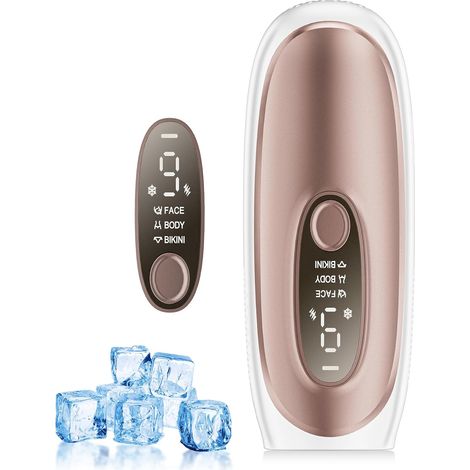 Épilateur Lumière Pulsée avec Refroidissement au Saphir, Épilateur Laser Flashs Illimités, 2 Modes, 9 Niveaux D'énergie pour Visage, Aisselles, Corps et Zone du Maillot, Femme (1/5)