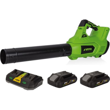 Souffleur de jardin 40V + 2 Batteries lithium 2AH + Chargeur DOUBLE VITO