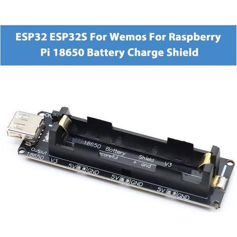 18650 Akku-Erweiterungs-Shield V3 mit Micro-USB-Anschluss, 18650 Akku-Shield 5V V3 Micro-USB-Ladegerät mit USB-Kabel für Raspberry Pi und Arduino (1/4)