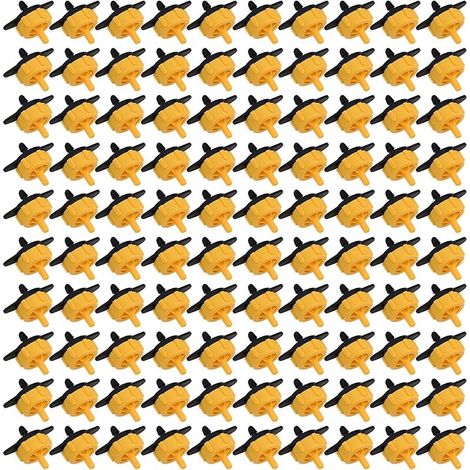 Lot de 100 goutteurs de pression pour irrigation de pelouse et agricole avec débit réglable de 2 L/H 4 L/H 8 L/H pour économie d'eau (2 L) (1/5)