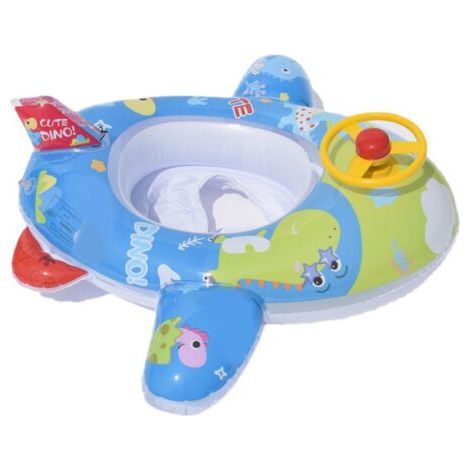 Bouée bébé avec siège de sécurité, jeu de volant, avion de dessin animé, bouée gonflable pour enfants, apprentissage de la natation, petit dinosaure (1/5)