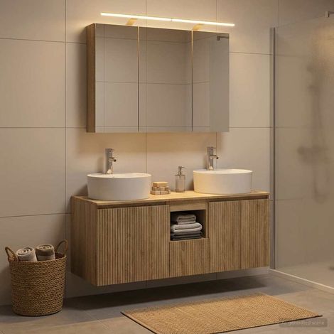 vidaXL Bathroom Cabinet Set 4 pcs Sonoma Oak Engineered Wood (1/5)