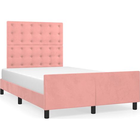 Maison Exclusive - Giroletto senza Materasso Rosa 120x190 cm Velluto (1/5)