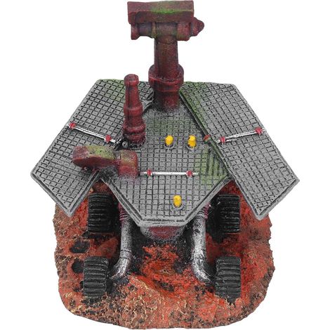 Décorations De Rovers D'exploration D'aquarium en Forme De Cour, Accessoire De Paysage D'ornement D'aquarium en Résine, Idée Cadeau Premium (1/5)