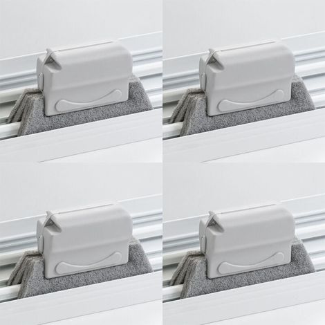 4pcs Brosse Fente Multifonction Brosse de Nettoyage de Fente de Fenêtre pour Porte Glissières de Fenêtre Salle de Bain Rainure de Fenêtre (gris) (1/5)