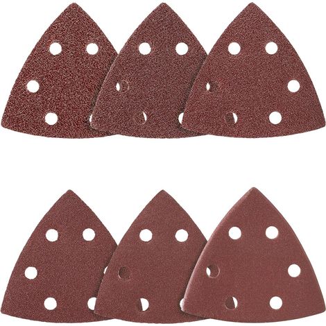 Delta-Schleifdreiecke │ 50 Stück │ 6 Löcher │ 93 x 93 x 93 mm │ Körnung 120 │ für Delta-Schleifer │ Schleifblätter │ Schleifpapier