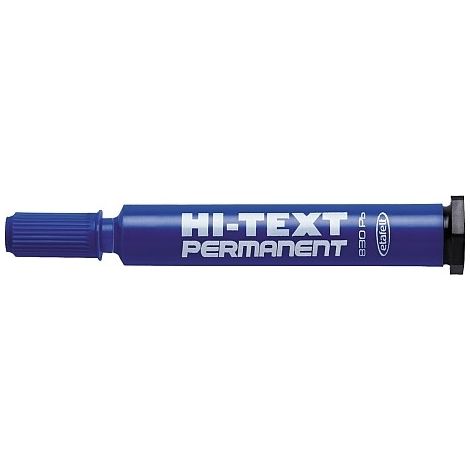 Marcador permanente Hi-Text-830Pc, punta biselada azul
