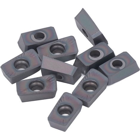 10 Stück Hartmetall-Dreheinsätze für DIY-CNC-Drehmaschinen, Holzbearbeitung, Metallfräsen (1/5)