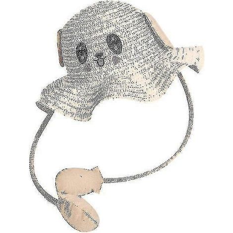 Chapeau d'été lapin pour enfants avec oreilles mobiles-cream (1/5)
