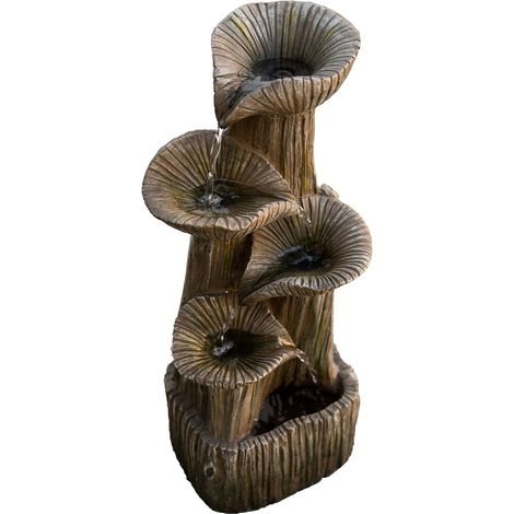 Köhko Gartenbrunnen 13015 in Calla Blüten Form Wasserfall