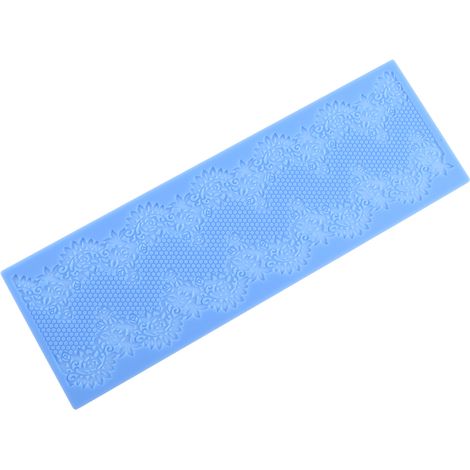 Moule en silicone 100 % alimentaire pour la décoration de gâteaux et le fondant, 10 x 30 cm, bleu. (1/5)