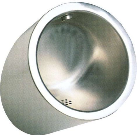 Sanela Orinali in acciaio inox - Orinale anti-vandalismo con risciacquo nascosto, alimentazione a batteria 6 V, acciaio inox SLPN 09CB