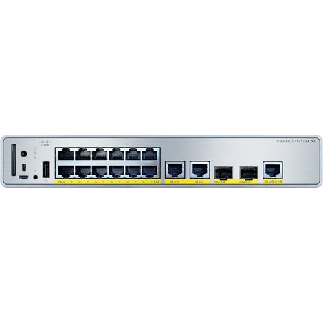Cisco C9200CX-12T-2X2G-A switch di rete Gestito Gigabit Ethernet (10/100/1000) Supporto Power over Ethernet (PoE)