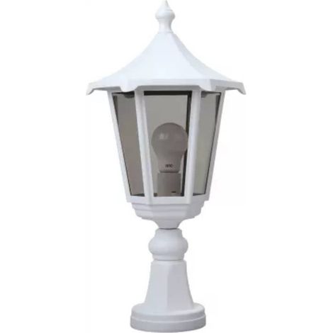 MONACO Borne Ext. IP43 IK02 blanc E27 100W max. Lpe non incl. haut. 53cm ARIC 3042 (1/2)
