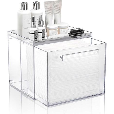 Boîte de rangement pour serviettes - Contenant en acrylique compatible avec les serviettes Clean Towel XL (1/5)