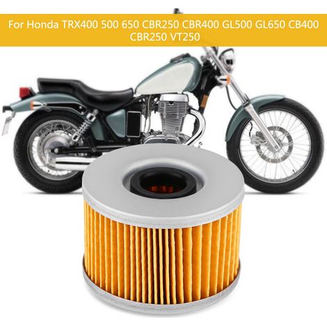 Filtre à huile moto et ATV compatible Honda TRX400, TRX500, TRX650, CBR250, CBR400, GL500, GL650, CB400, VT250 (1/5)