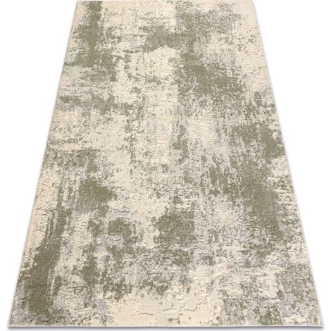 FLUX 461.138.SA400 Wollteppich OSTA - Abstraktion, Strukturell, Loft grün / beige green 120x170 cm