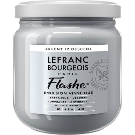 Peinture vinylique - Flashe - Argent iridescent - 832 - Lefranc Bourgeois - 400ml (1/2)