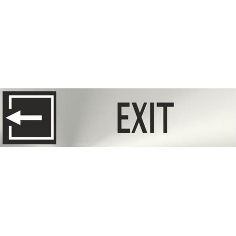 Señal Informativa Exit, de acero Inoxidable de 0'8mm 50 x 200 mm SEKURECO