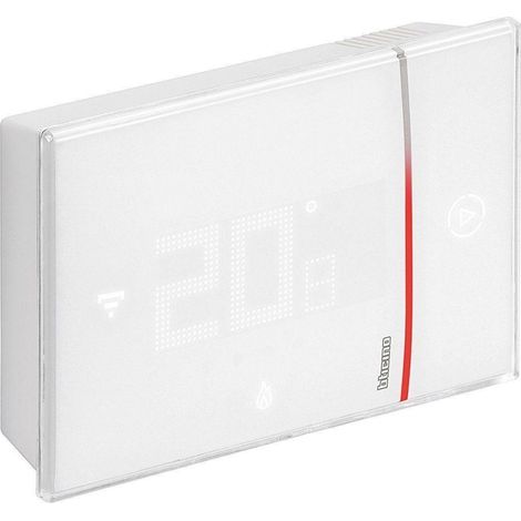 BTICINO X8000 - Smarther - Termostato Connesso Wi-Fi, Bianco, Google Assistant E Alexa - LivingLight