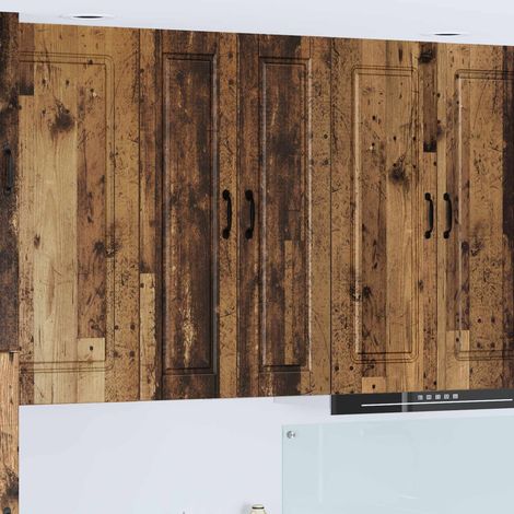 Armoire de cuisine avec étagère-Meuble de cuisine-Armoire de rangement Bois ancien 30 x 31 x 100 cm (1/5)