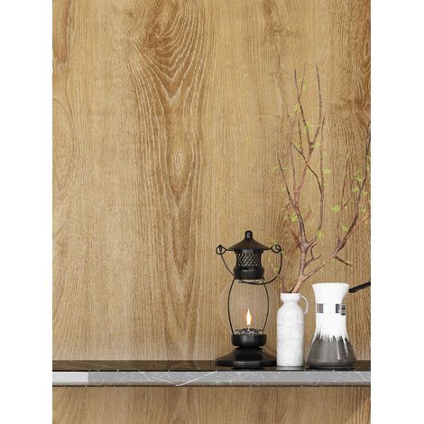 Papier Peint Meuble Autocollant Aspect Bois 60CM x 5M Film Auto-Adhésif Décoratif Épaisse pour Cuisine Mur Plan De Travail Placard Porte Table Bricolage Rénovation (1/5)