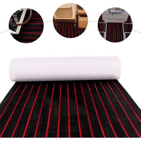 EVA Schaumstoff Teakholz Boot Selbstklebende Boden, Yacht Deck Anti-Rutschmatte, 95  35.5inch