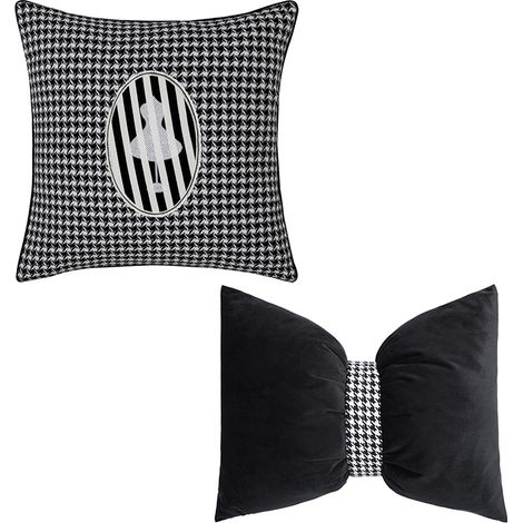 Home Decoration Sofa Invisible Zipper Pillowcase (Square + Bow Tie) 2 Pieces (1/5)