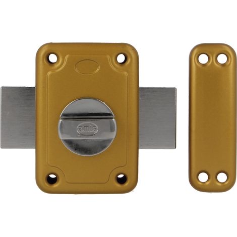 AMIG Serrure en applique et verrous 80 96 x 66 mm Acier Émaillé or (1/4)