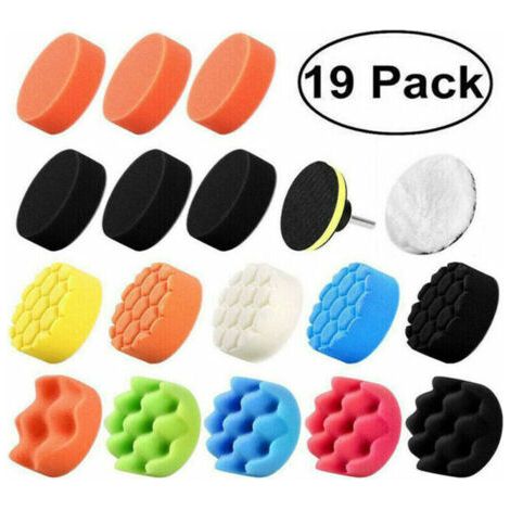 19 pièces 80mm Polissage Pad Éponge de Polissage Éponge polir Kit (1/5)