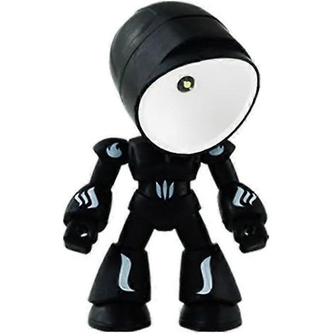 Lampe de table robot avec corps entièrement articulé, lumière LED sans fil douce pour les yeux, idéale pour la chambre ou le bureau (noire). (1/5)