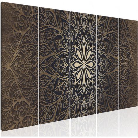 Tableau Imprimé "Brown Mandala" 90 x 225 cm (1/2)
