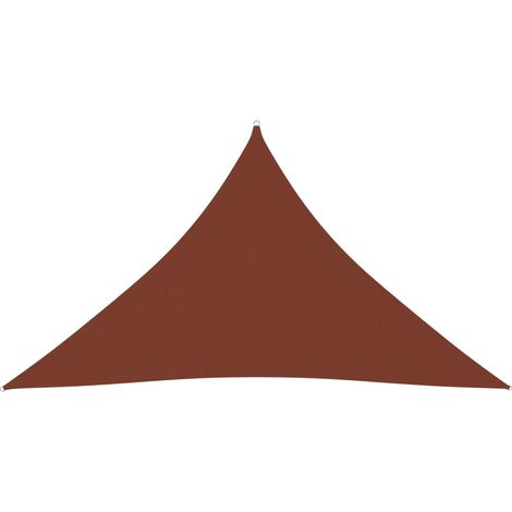 Sombrilla triangular de tela Oxford 3 x 3 x 424 m terracota 020009957