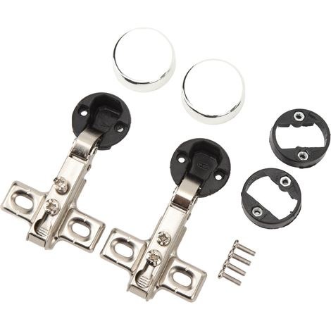 Charnière verre 26mm mini porte placard, lot de 2, paumelle vitrée meuble, pivot pour porte en verre, accessoire fixation armoire (1/5)