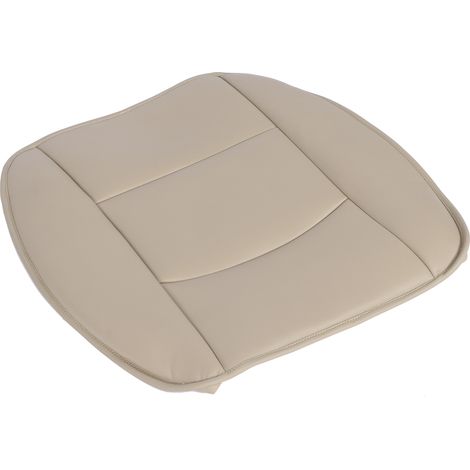 Coussin de siège de rechange en cuir PU pour voiture, protection de siège avant, tapis de protection pour berline 4 portes et SUV, beige (1/5)