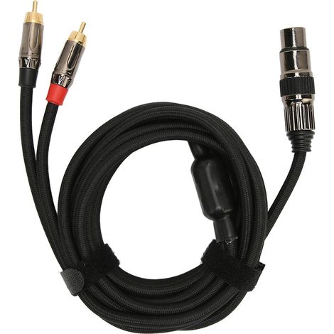 Câble XLR femelle vers double RCA mâle, blindage antibruit, fiches plaquées or, adaptateur Y XLR vers 2 RCA, 3 broches (1/5)