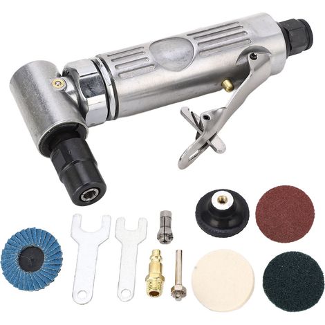 Druckluft-Winkelschleifer (0,3 PS) mit 1/4"- und 1/8"-Bohrfutter, einstellbarer Drehzahl, Druckluft-Schleifset zum Polieren und Schleifen, Hochleistungs-Rotationswerkzeug (1/5)