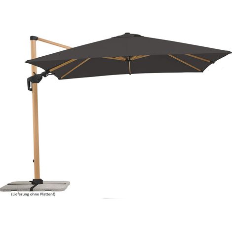 Parasol déporté Anthracite 300 x 300 cm (1/5)