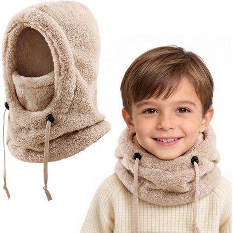 Cagoule polaire enfant 3-10 ans, coupe-vent, chaude, multifonctionnelle (1/5)