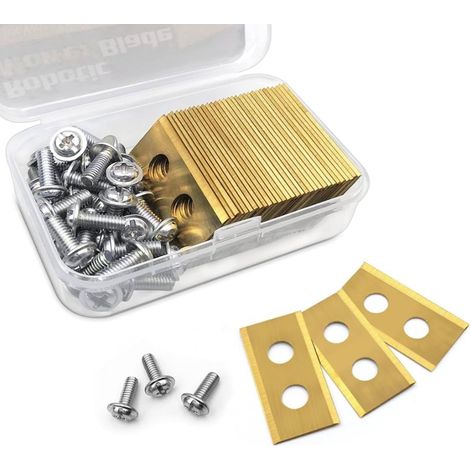 Lot de 30 lames de rechange en titane pour tondeuse robot Worx Landroid y Landxcape Zoef Robot (1/5)