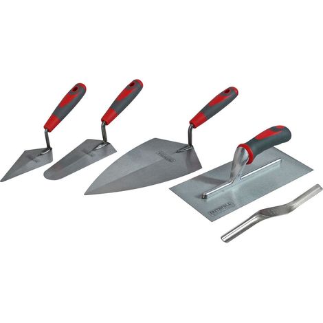 Faithfull FAISGTSET5 5 Piece Trowel Set Soft Grip Handle