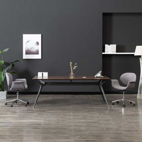 vidaXL Silla de oficina giratoria de tela gris (1/5)