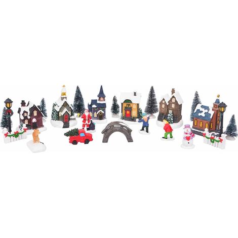 Décor de Table de Noël Multicolore Résine, Plastique