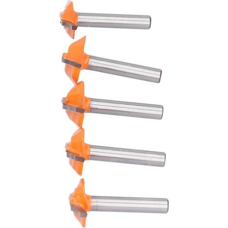 5 Stück 6-mm-Schaftfräser, gelb, für Schranktüren, Schreinerwerkzeuge (1/5)
