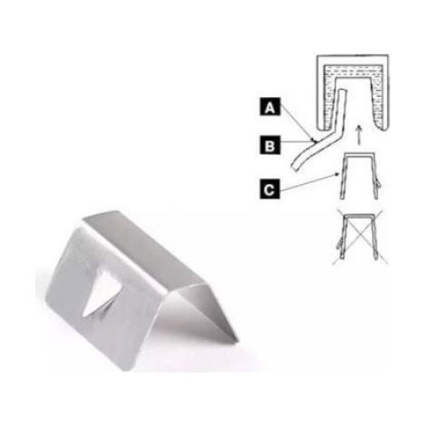 Clips de déflecteur de vent - - 12 pièces - Acier inoxydable - Antirouille - Faciles à installer (1/3)