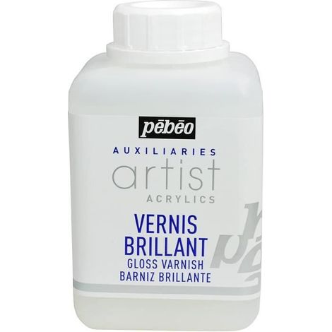 Vernis - Pébéo - Vernis Brillant Transparent - 500 ml - Acrylique - Intérieur