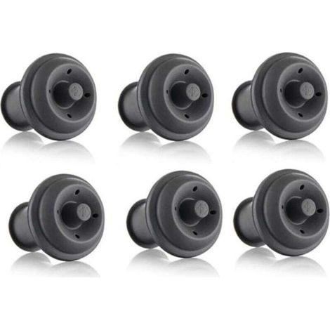 Bouchons hermétiques pour pompe vide-gris – Lot de 6 bouchons en caoutchouc réutilisables – Pour ralentir l'oxydation du vin