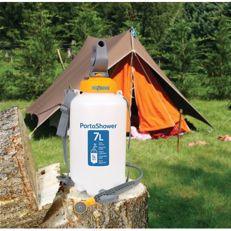 Pulvérisateur à pression préalable Portashower 5L - HOZELOCK - Douche portative multi-usage - Garantie 2 ans