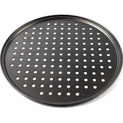 Moules à Pizza ronde grand plaque pizzas Perforées Anti-Adhésive four grille de cuisson professionnel 1Pcs (1/5)